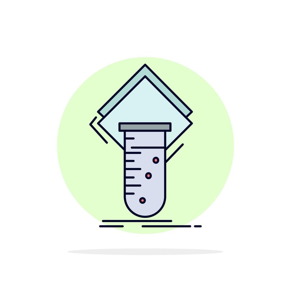 chemie laboratorium studie test testen vlak kleur icoon vector