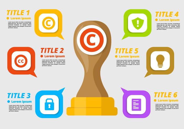 Gratis Copyright Infographic Vector