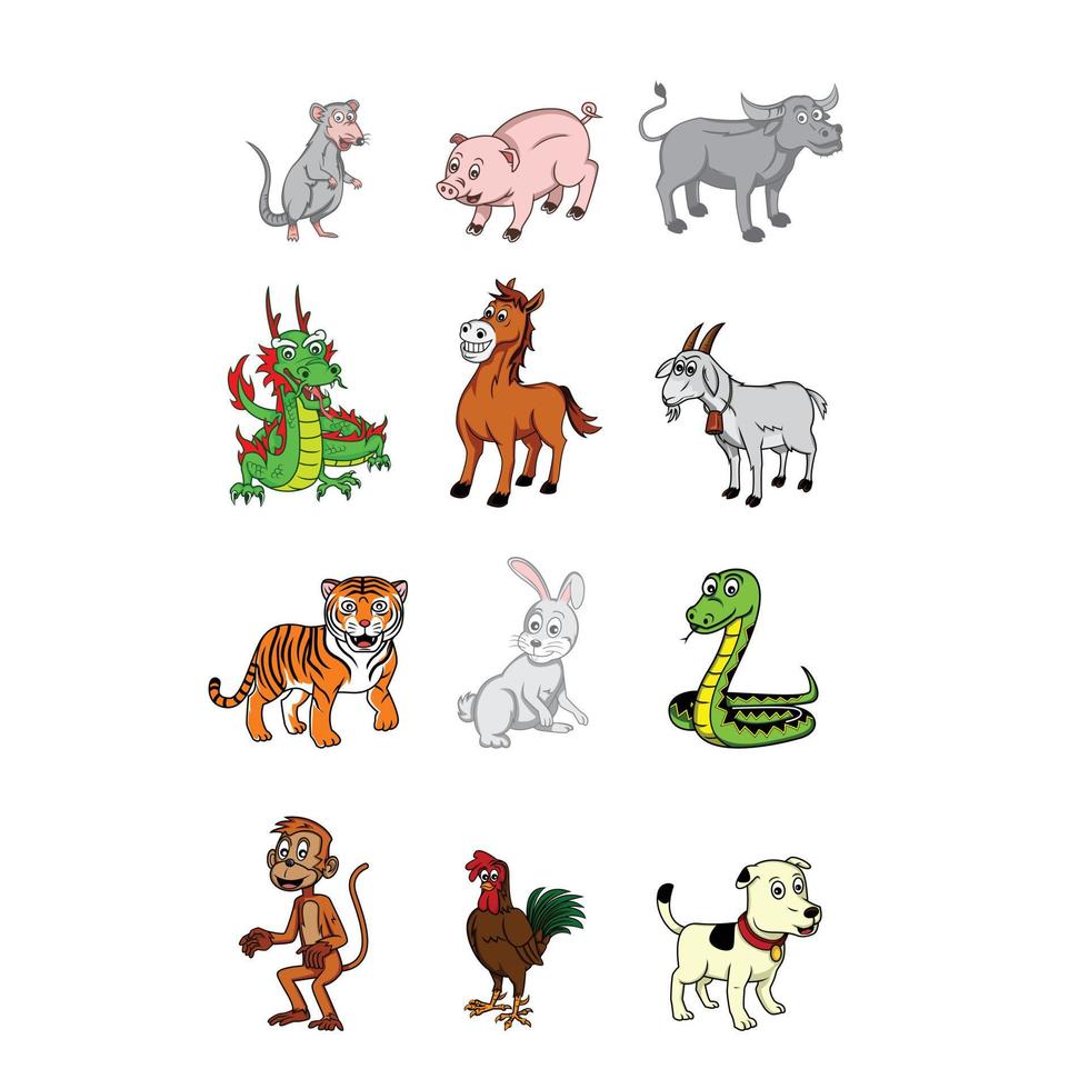 Chinese dierenriem reeks illustratie vector