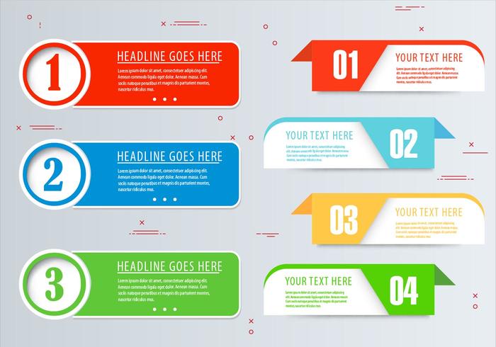 Gratis Vector Infographic Banner Set