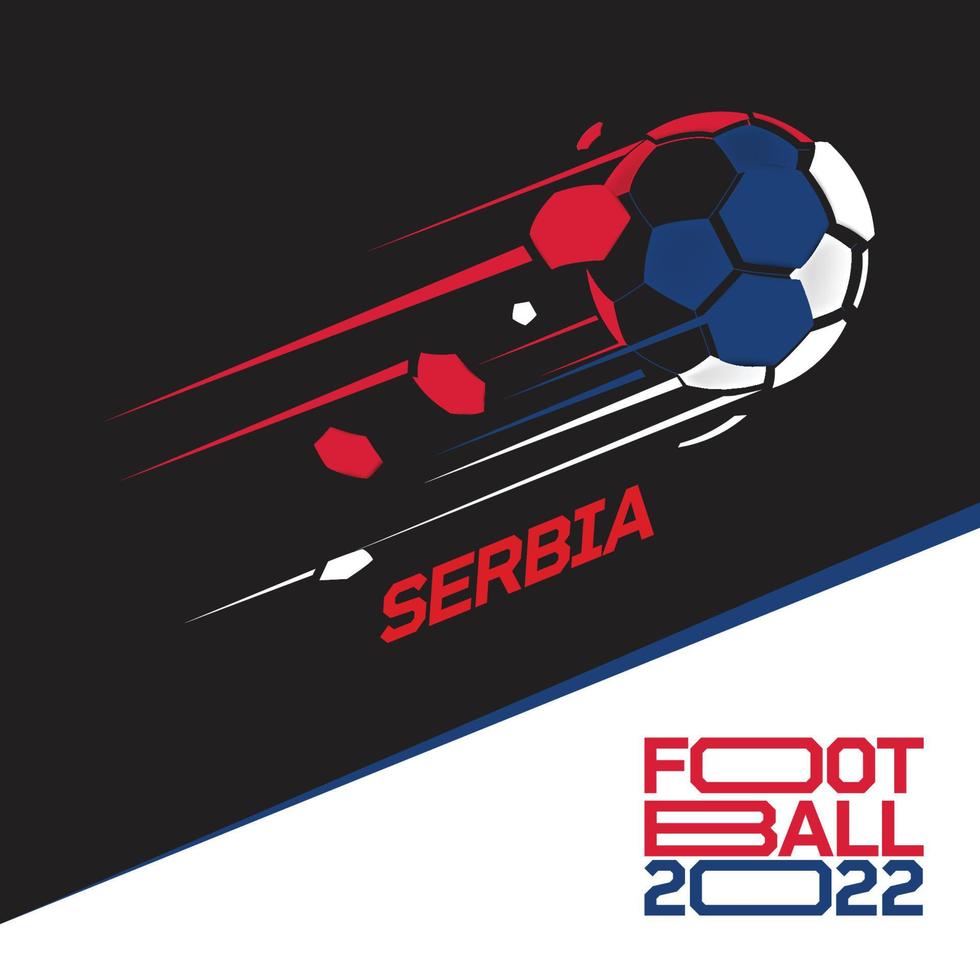 voetbal kop toernooi 2022 . modern Amerikaans voetbal met Servië vlag patroon vector
