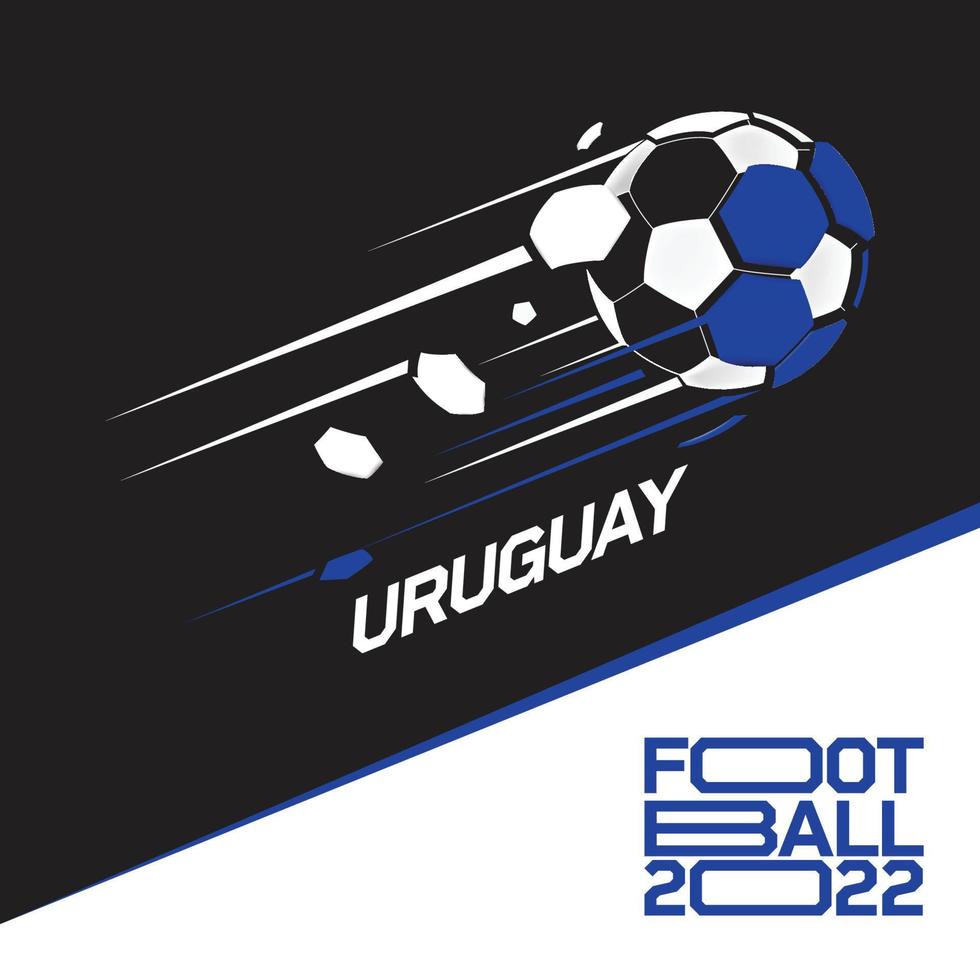 voetbal kop toernooi 2022 . modern Amerikaans voetbal met Uruguay vlag patroon vector