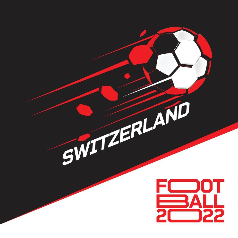 voetbal kop toernooi 2022 . modern Amerikaans voetbal met Zwitserland vlag patroon vector