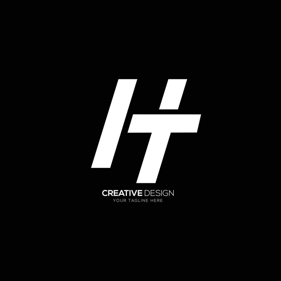 h t modern brief logo ontwerp vector