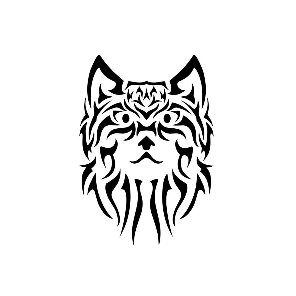 vector illustratie ontwerp tribal kat gezicht