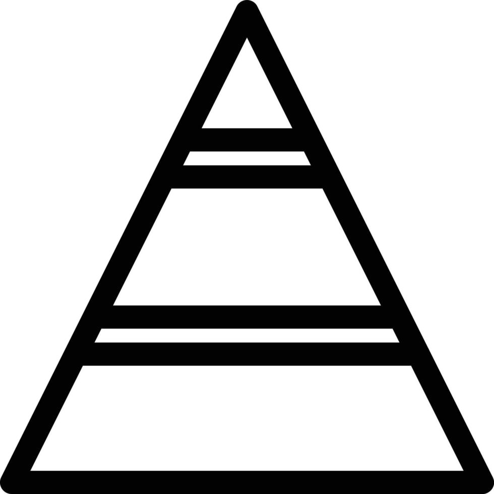 piramide lijn icoon vector