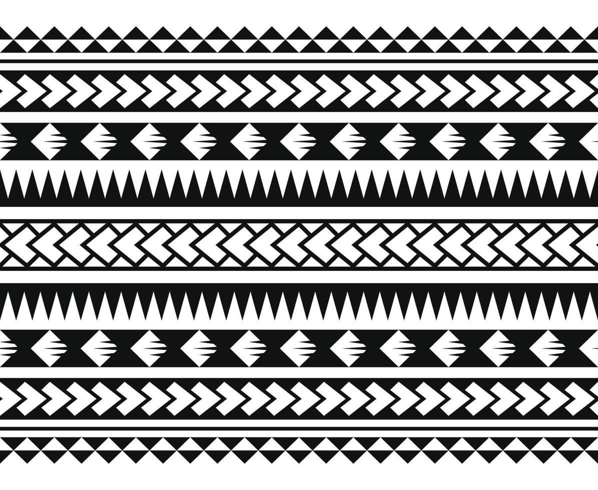 polynesisch Maori tribal naadloos Hawaii patroon. achtergrond voor kleding stof, behang, kaart sjabloon, omhulsel papier, decoratie, tapijt, textiel, omslag. etnisch tatoeëren stijl patroon vector