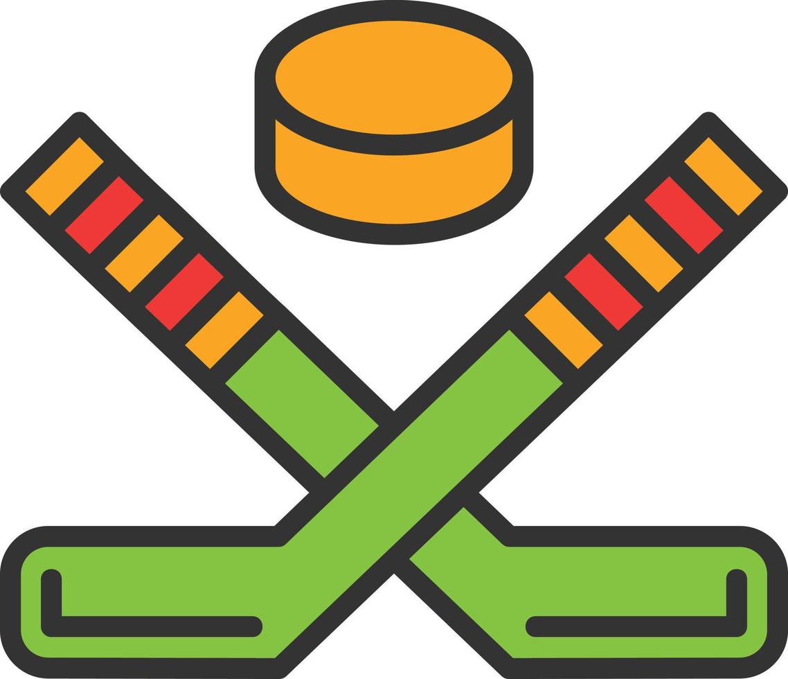 ijs hockey lijn gevulde icoon vector