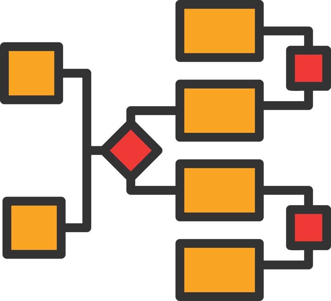 diagram lijn gevulde icoon vector