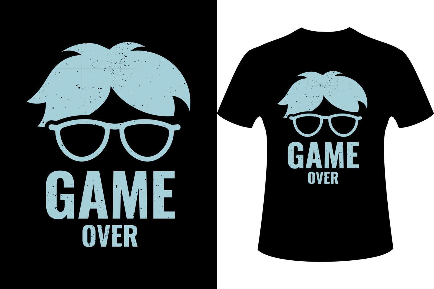 spel over- leuze t-shirt ontwerp voor t-shirt spel. vector