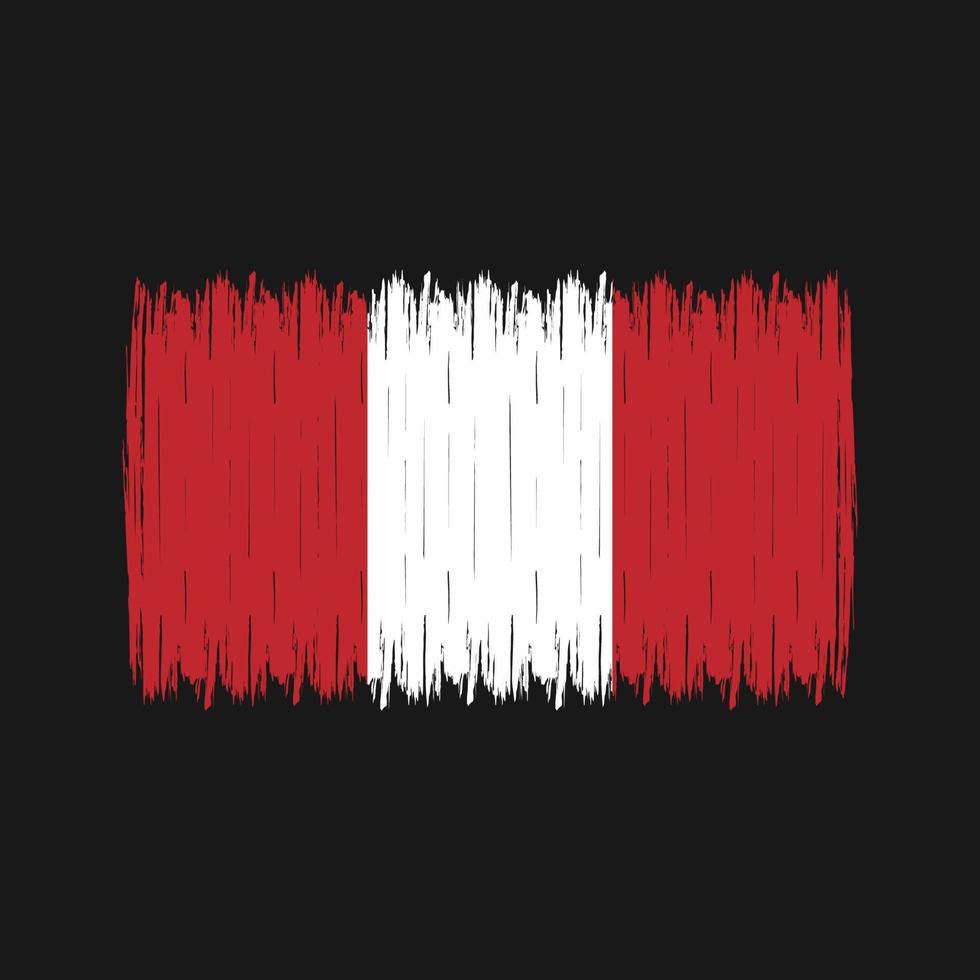 Peru vlag borstel vector