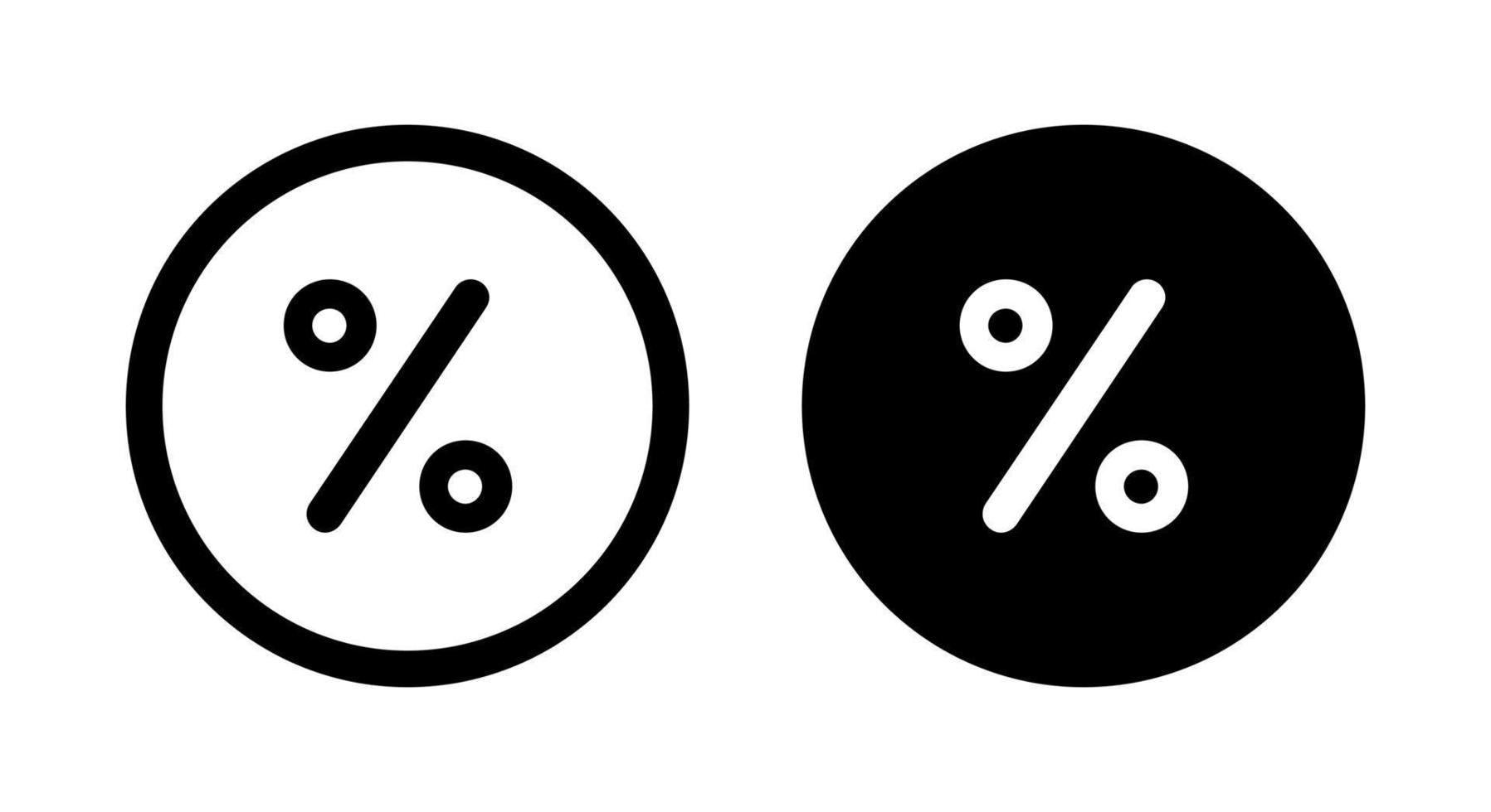 korting, procent icoon vector geïsoleerd Aan cirkel achtergrond
