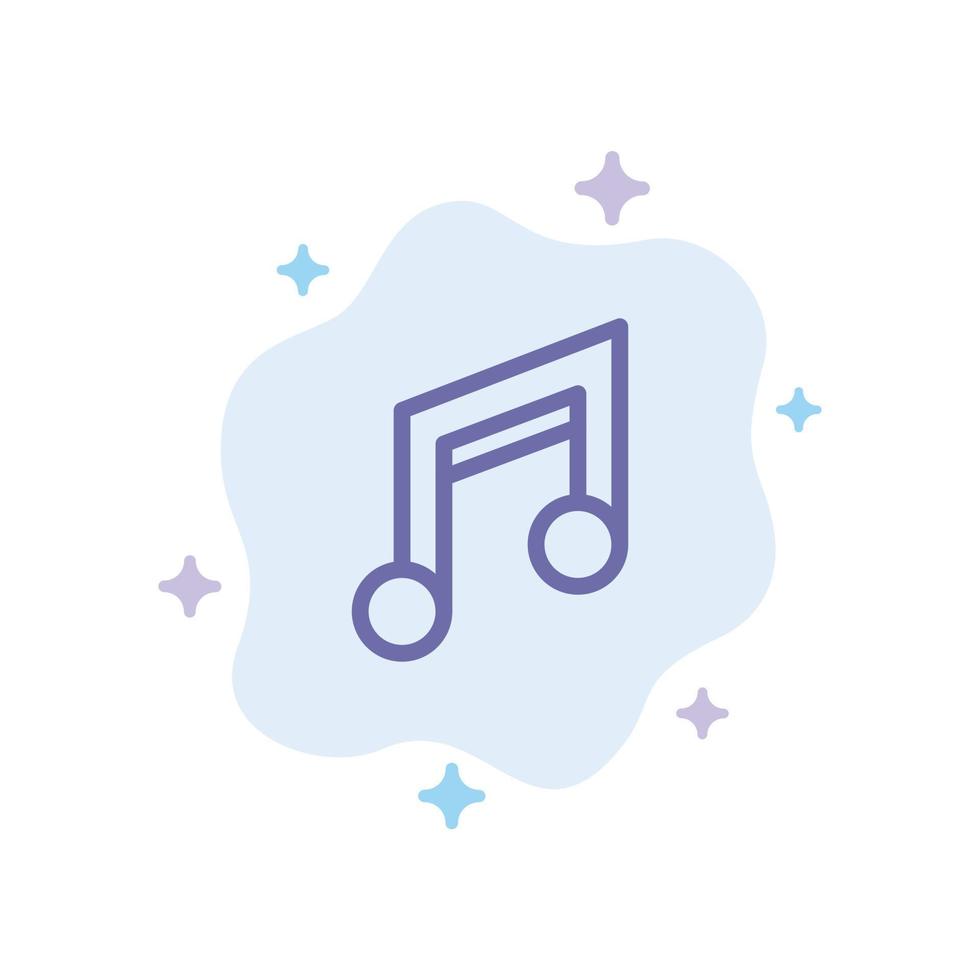 app eenvoudig ontwerp mobiel muziek- blauw icoon Aan abstract wolk achtergrond vector