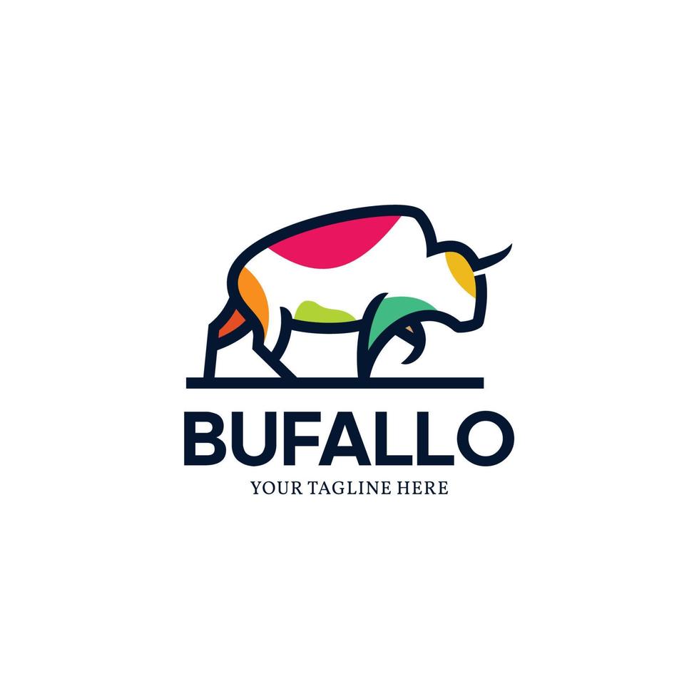 buffel logo ontwerp sjabloon inspiratie - vector