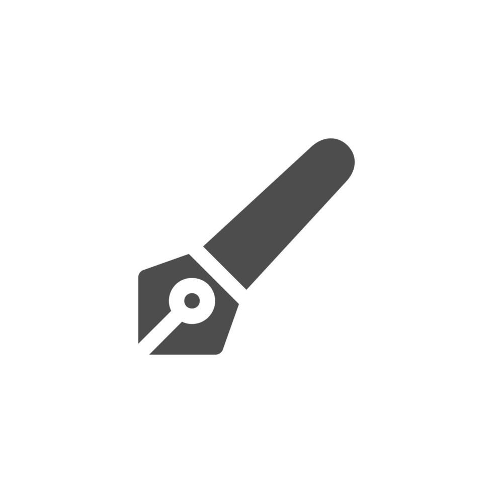 vector gemakkelijk glyph oud inkt pen penpunten icoon. vector potlood icoon illustratie.