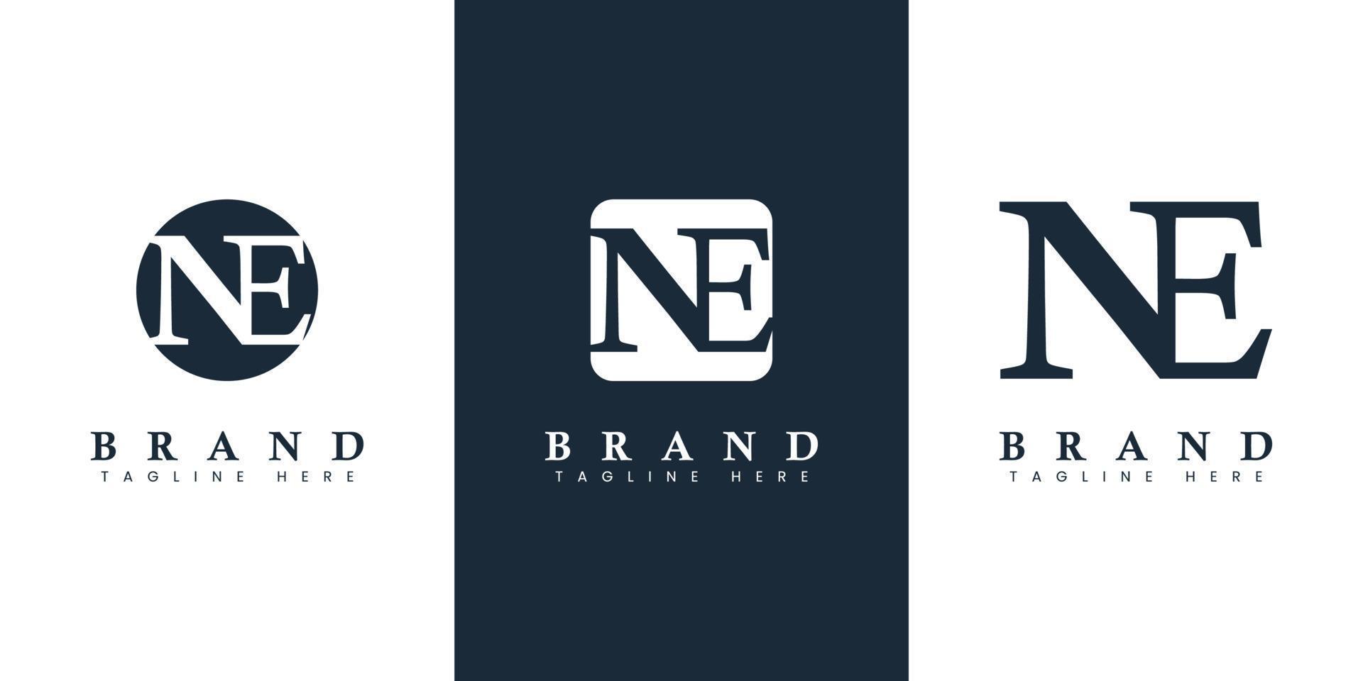 modern en gemakkelijk brief ne logo, geschikt voor ieder bedrijf met ne of nl initialen. vector