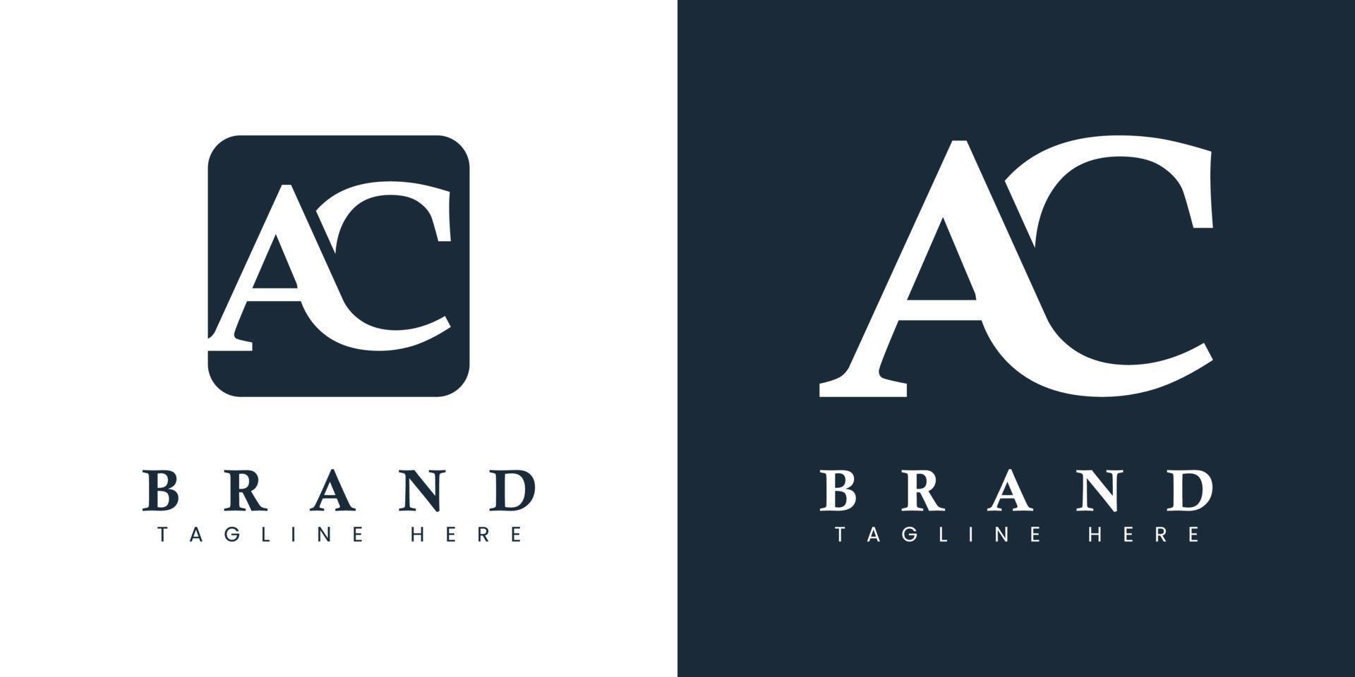 modern en gemakkelijk brief ac logo, geschikt voor ieder bedrijf met ac of ca initialen. vector