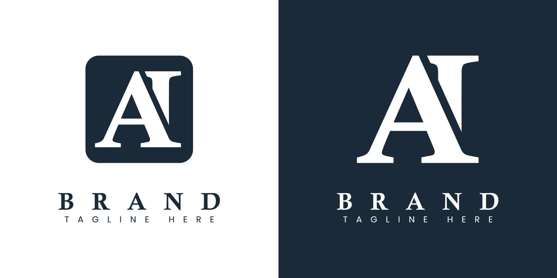 modern en gemakkelijk brief ai logo, geschikt voor ieder bedrijf met ai of IA initialen. vector