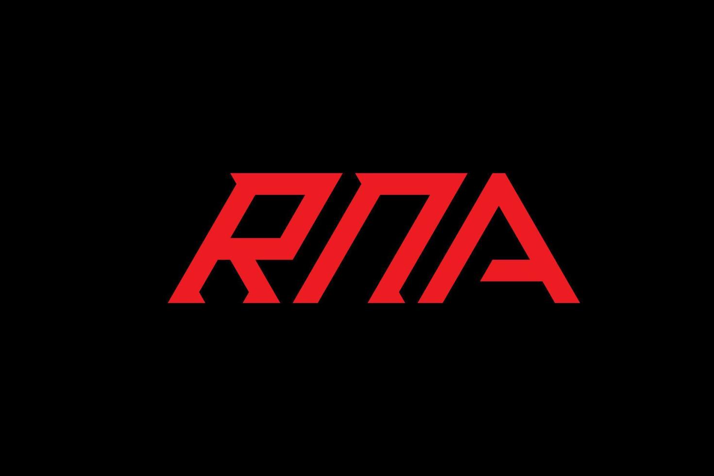rna brief en alfabet logo ontwerp vector