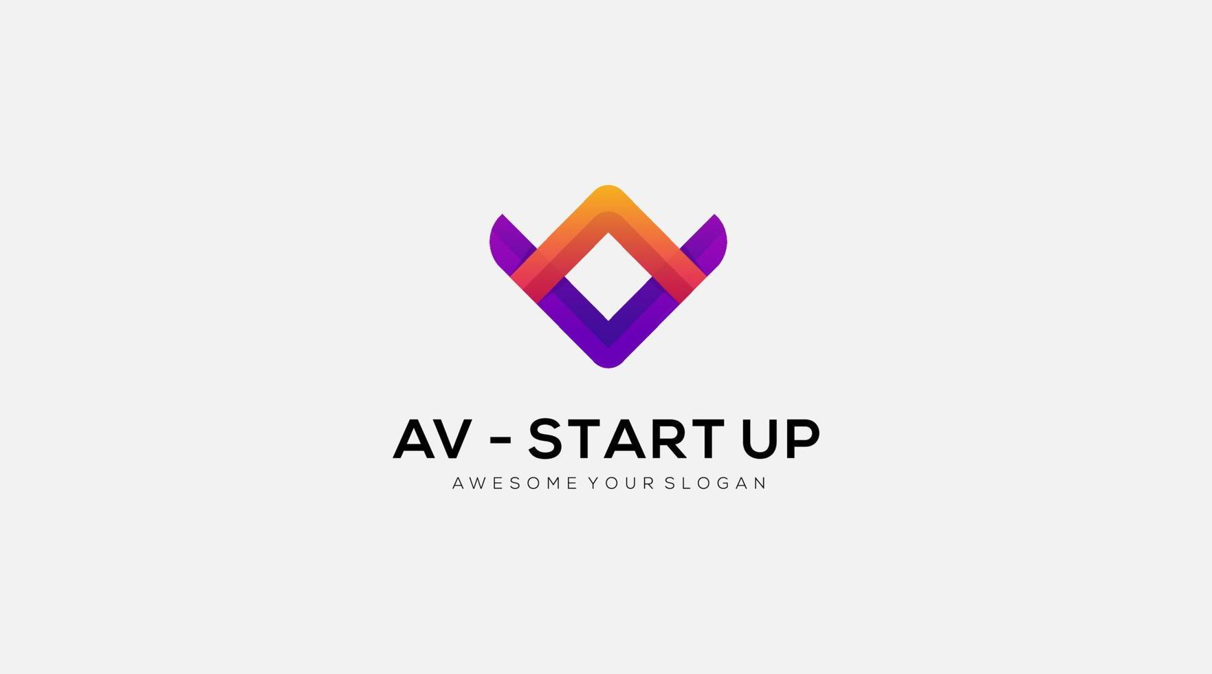 av begin omhoog logo ontwerp vector sjabloon