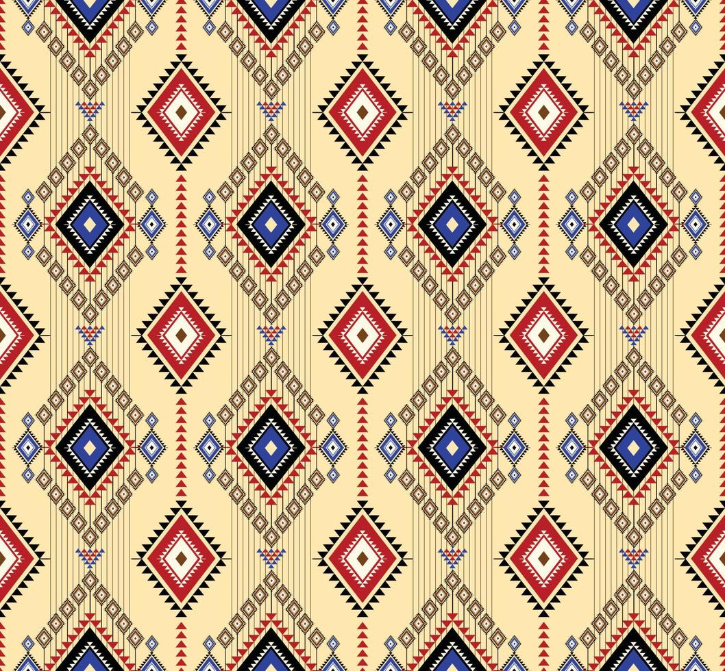 abstract etnisch meetkundig ikat patroon. oosters Afrikaanse Amerikaans Mexicaans aztec motief textiel en Boheems patroon vector elementen. ontworpen voor achtergrond, behang, afdrukken .vector ikat patroon.