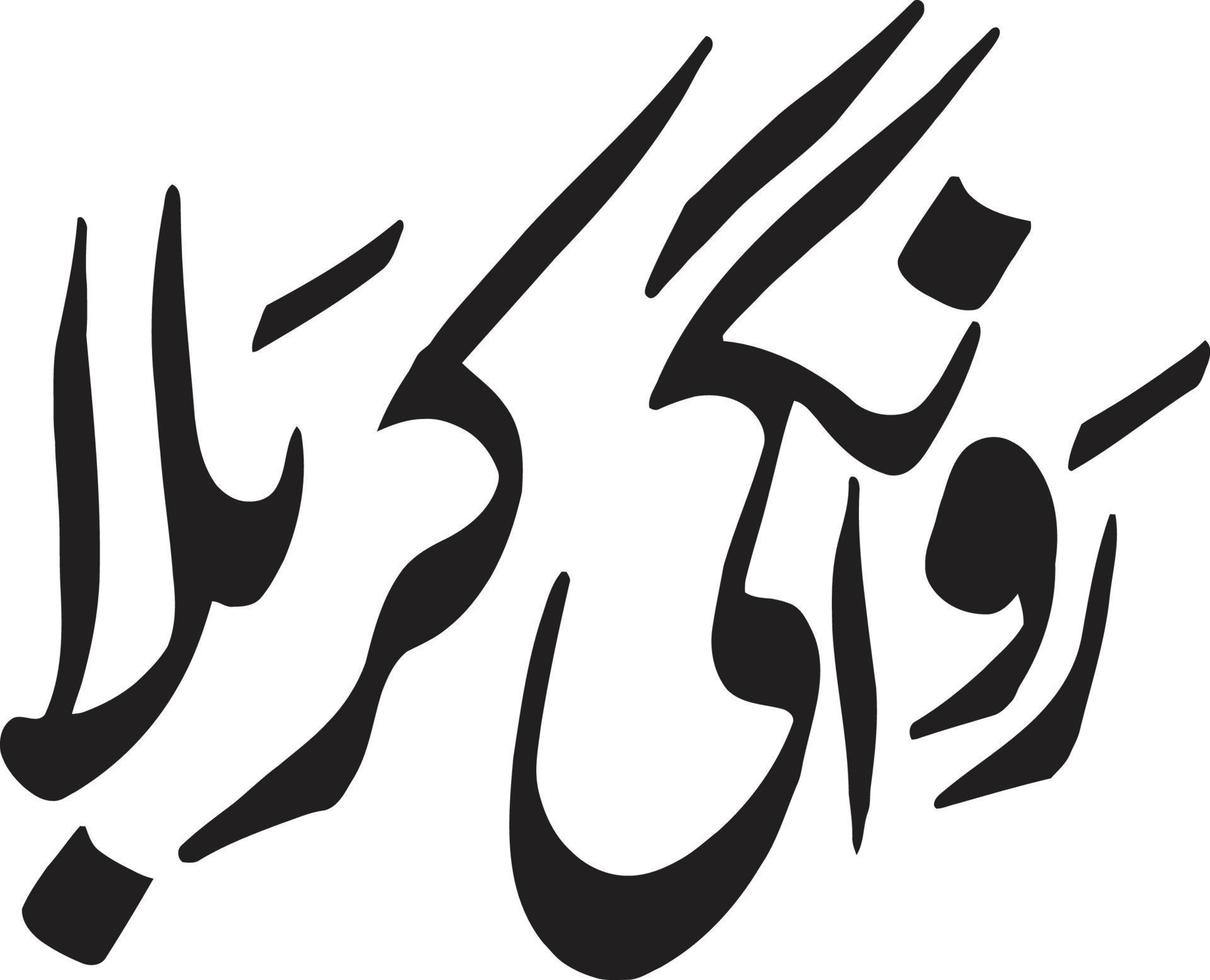 rauwangi karbla Islamitisch schoonschrift vrij vector