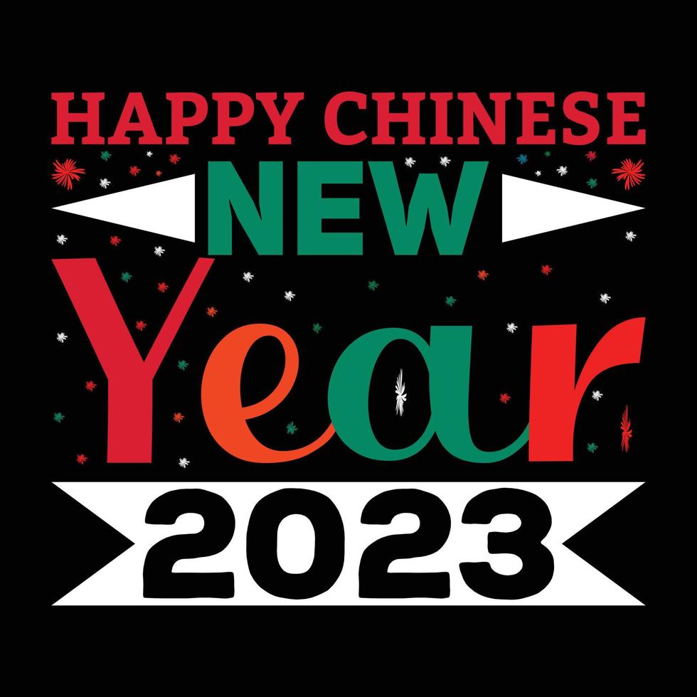 gelukkig Chinese nieuw jaar 2023 t-shirt ontwerp vector