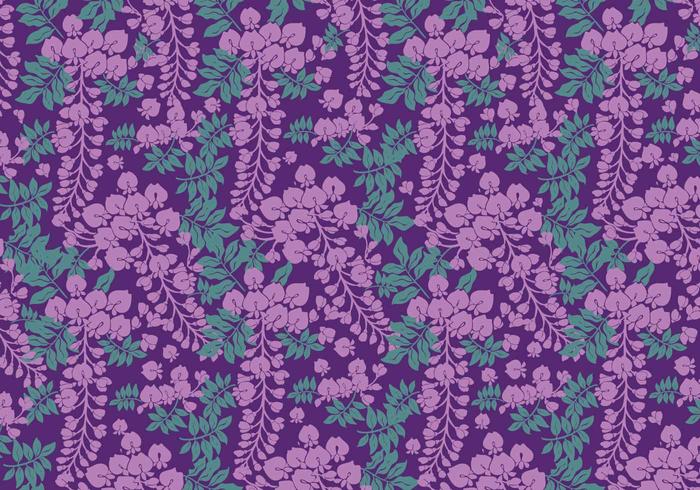 Wisteria Pattern Purple Vector