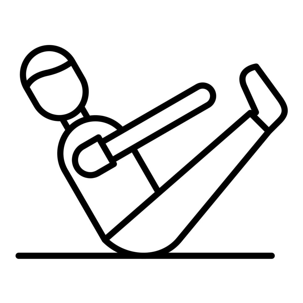 pilates lijn icoon vector