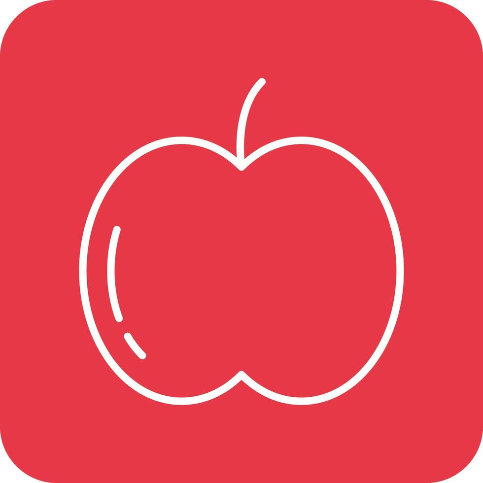 appel lijn ronde hoek achtergrond pictogrammen vector