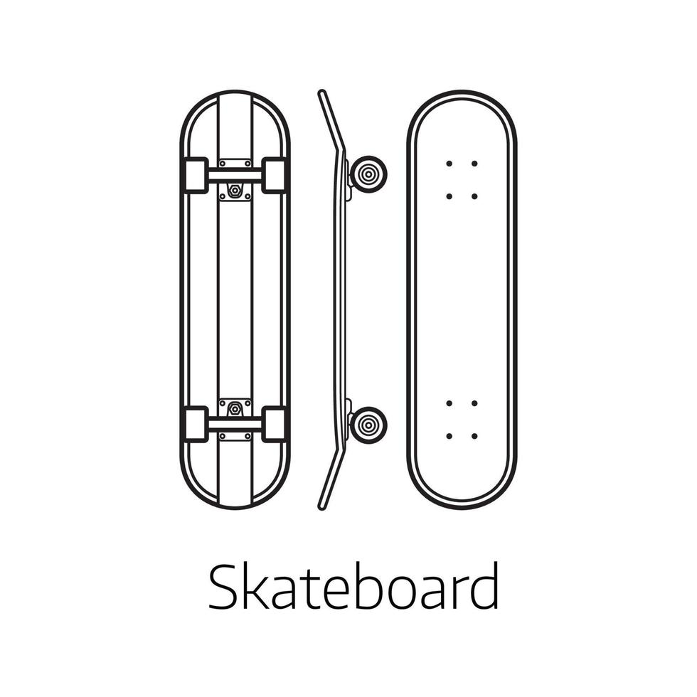 modern skateboard bureau vector