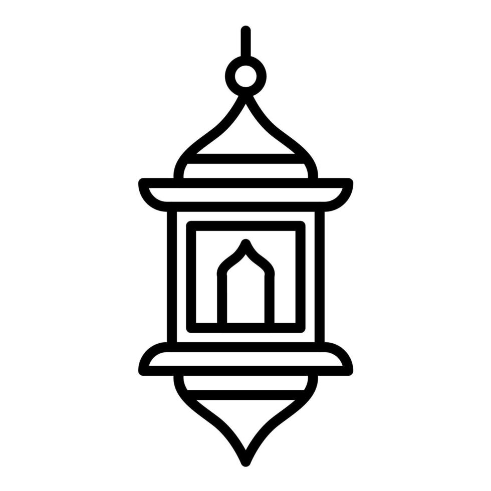 Arabisch lamp lijn icoon vector