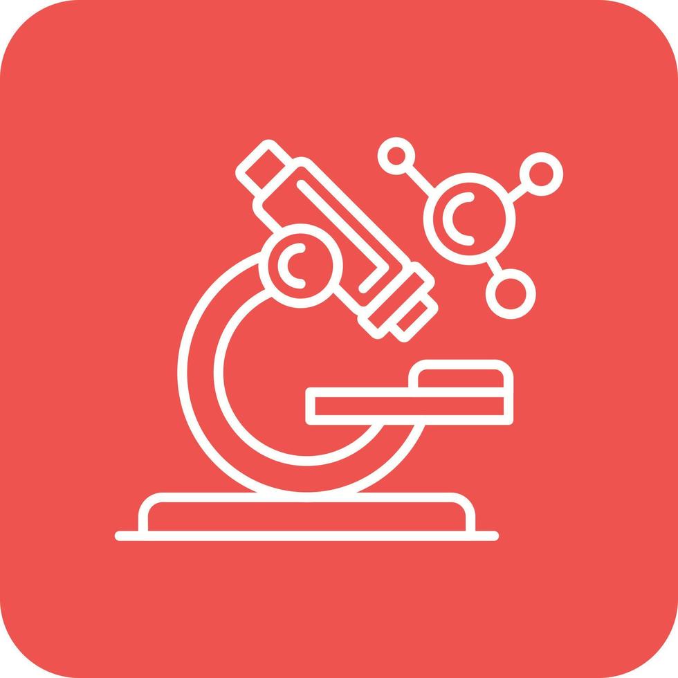 microscoop lijn ronde hoek achtergrond pictogrammen vector