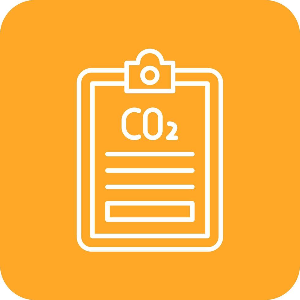 koolstof dioxide verslag doen van lijn ronde hoek achtergrond pictogrammen vector