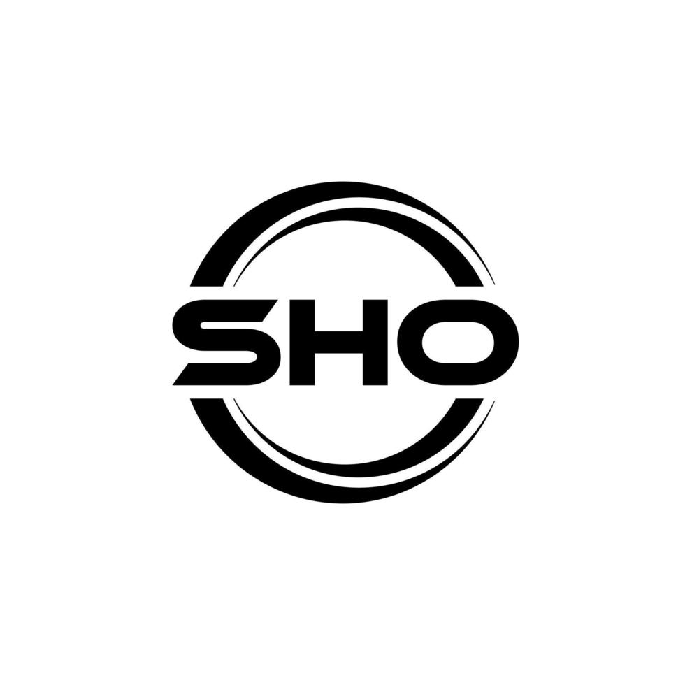 sho brief logo ontwerp in illustratie. vector logo, schoonschrift ontwerpen voor logo, poster, uitnodiging, enz.