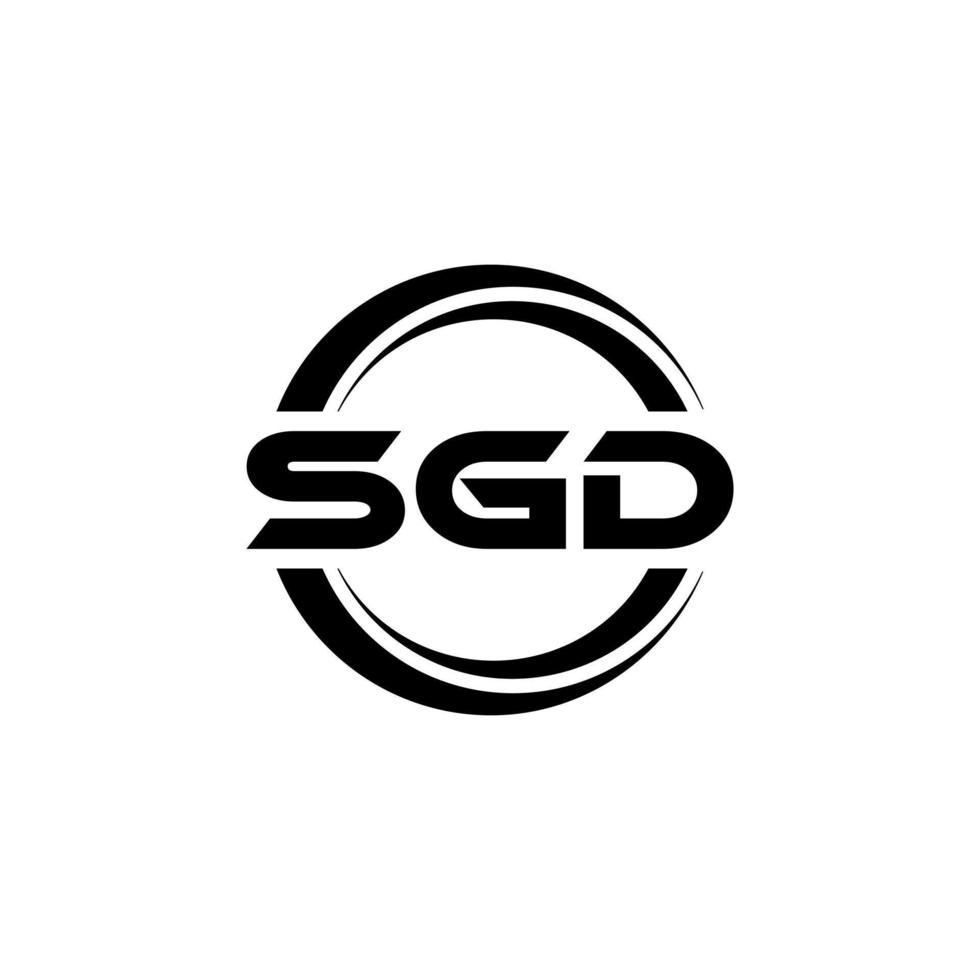 sgd brief logo ontwerp in illustratie. vector logo, schoonschrift ontwerpen voor logo, poster, uitnodiging, enz.