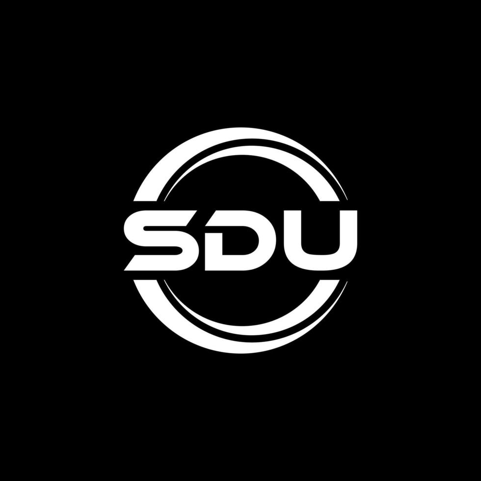 sdu brief logo ontwerp in illustratie. vector logo, schoonschrift ontwerpen voor logo, poster, uitnodiging, enz.