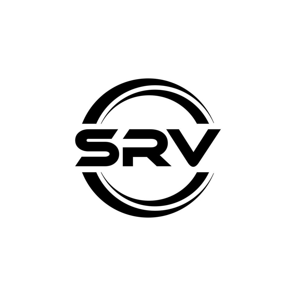 srv brief logo ontwerp in illustratie. vector logo, schoonschrift ontwerpen voor logo, poster, uitnodiging, enz.