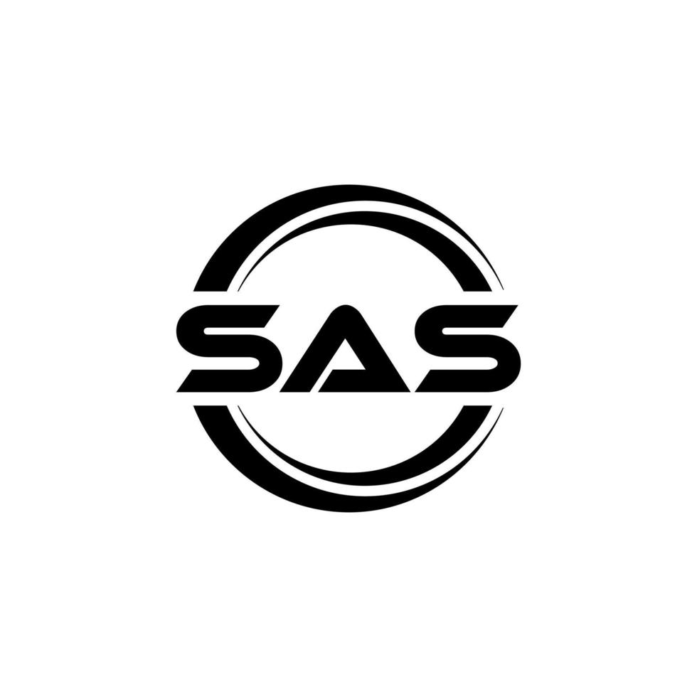 sas brief logo ontwerp in illustratie. vector logo, schoonschrift ontwerpen voor logo, poster, uitnodiging, enz.