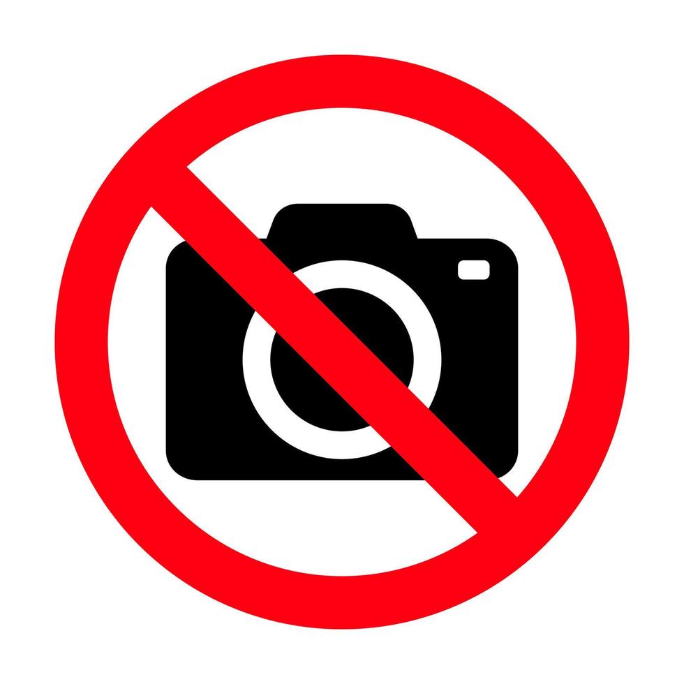 Nee camera of niet doen nemen foto icoon. vector