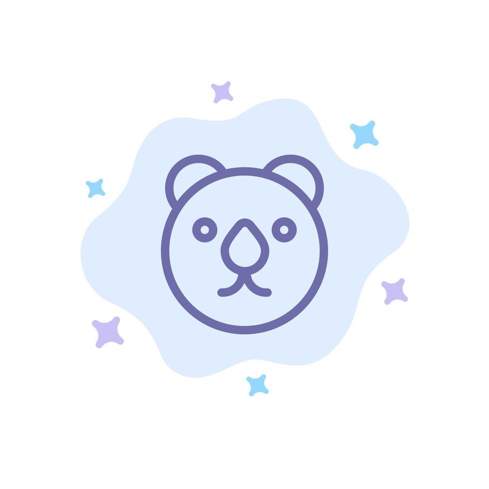 beer hoofd roofdier blauw icoon Aan abstract wolk achtergrond vector