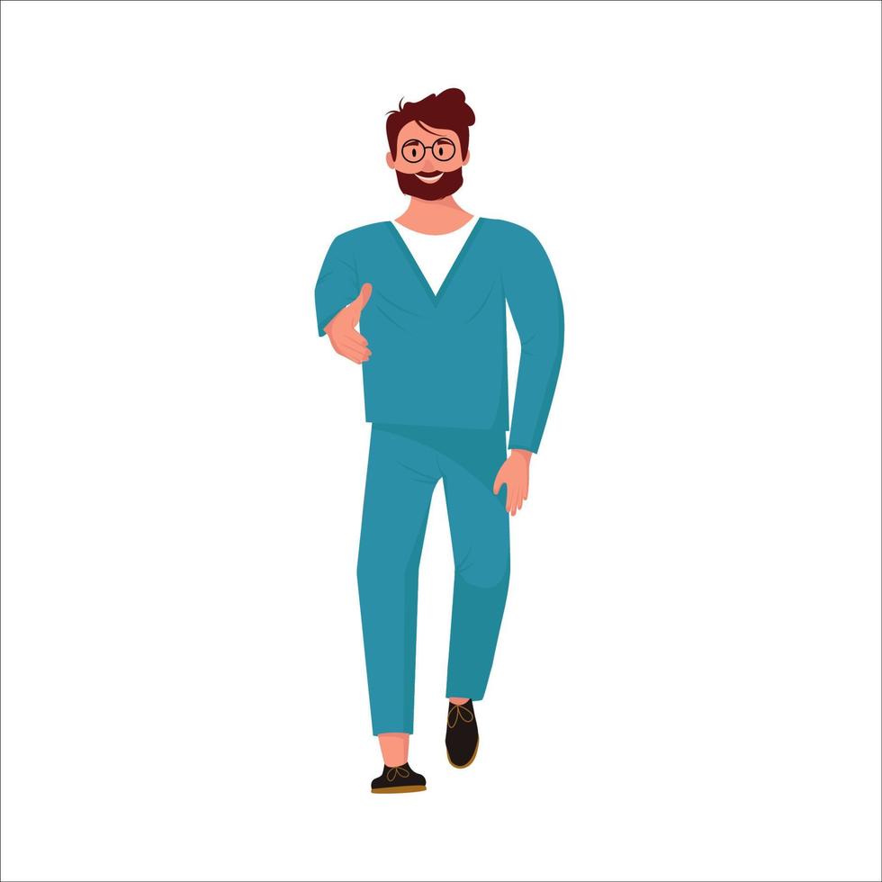 familie dokter. vector illustratie.