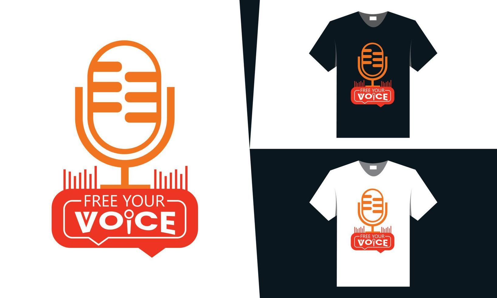 het beste t overhemd ontwerp voor podcast of protest leven vector