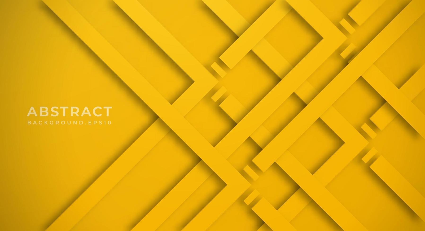 abstract geel 3d achtergrond met geel lijnen papier besnoeiing stijl getextureerd. bruikbaar voor decoratief web lay-out, poster, banier, zakelijke brochure en congres sjabloon ontwerp vector
