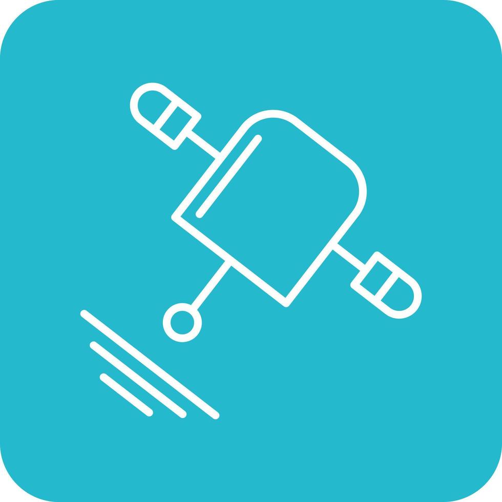 satelliet lijn ronde hoek achtergrond pictogrammen vector