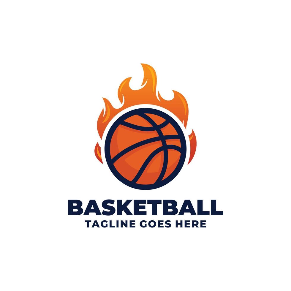 basketbal team logo ontwerp vector illustratie