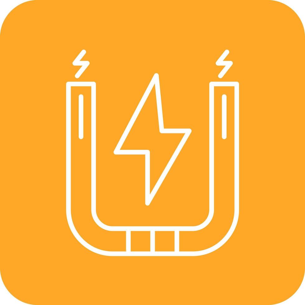 magneet lijn ronde hoek achtergrond pictogrammen vector