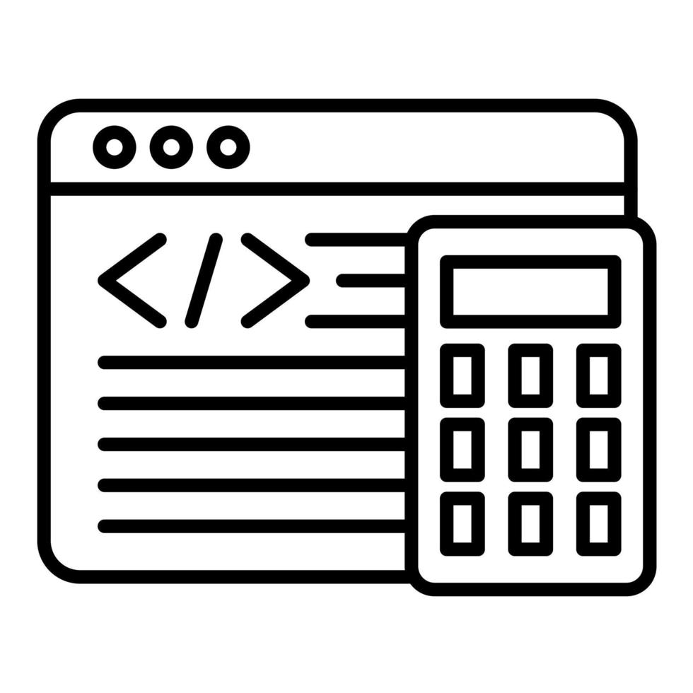 accounting software lijn icoon vector