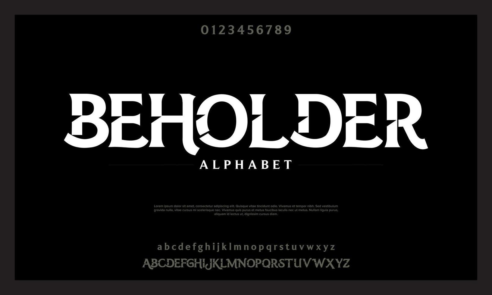 toeschouwer abstract minimaal modern alfabet lettertypen. typografie technologie vector illustratie