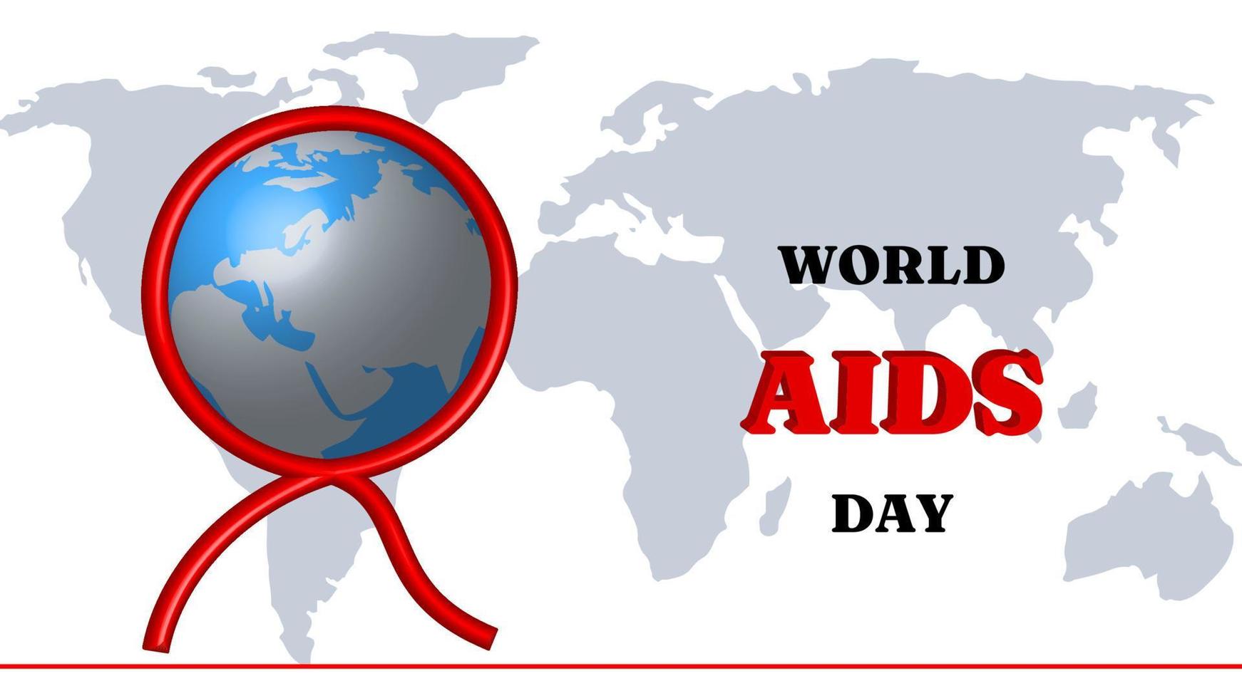 wereld AIDS dag vector illustratie, creatief vector ontwerp voor 1e december - wereld AIDS dag